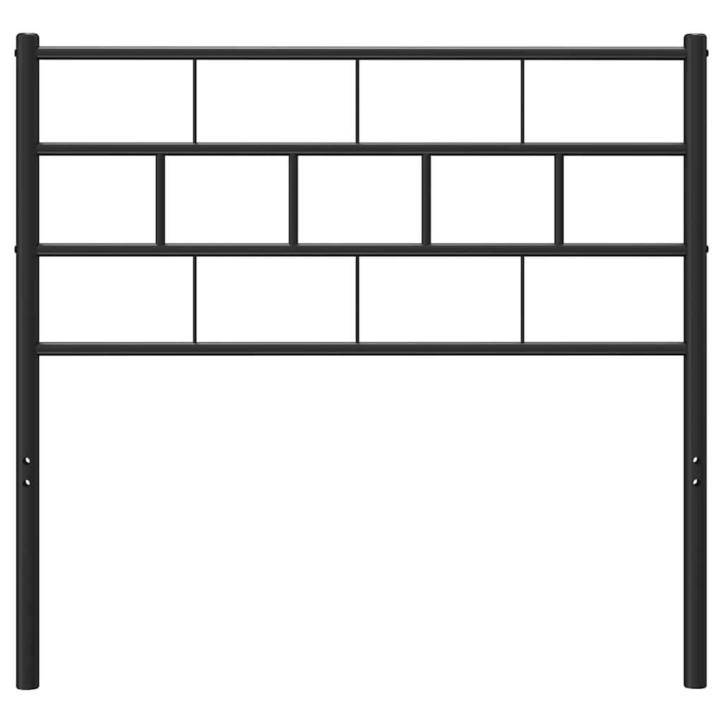 vidaXL Kopfteil Metall Schwarz 75 cm