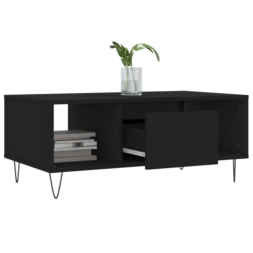 vidaXL Couchtisch Schwarz 90x50x36,5 cm Holzwerkstoff