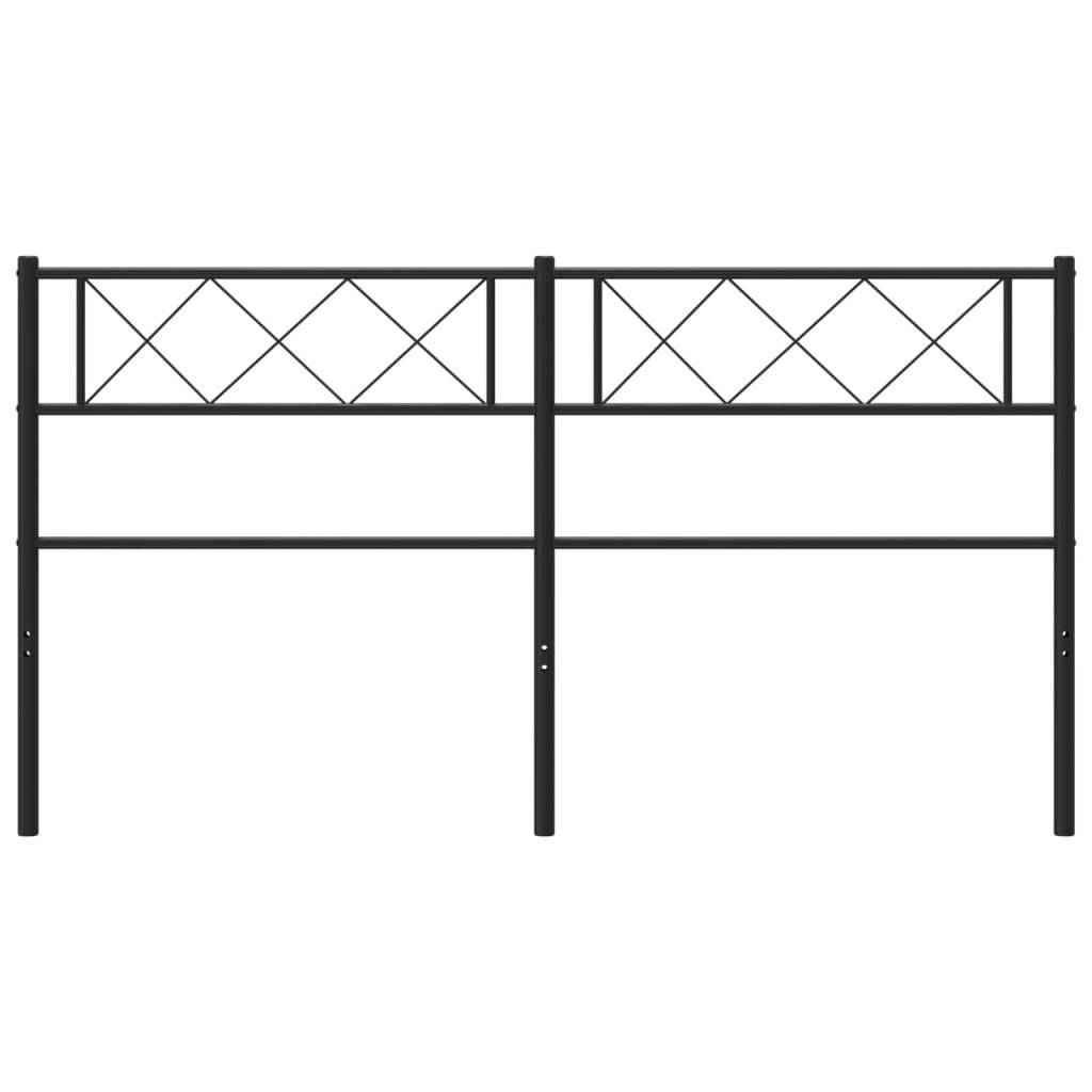 vidaXL Kopfteil Metall Schwarz 120 cm