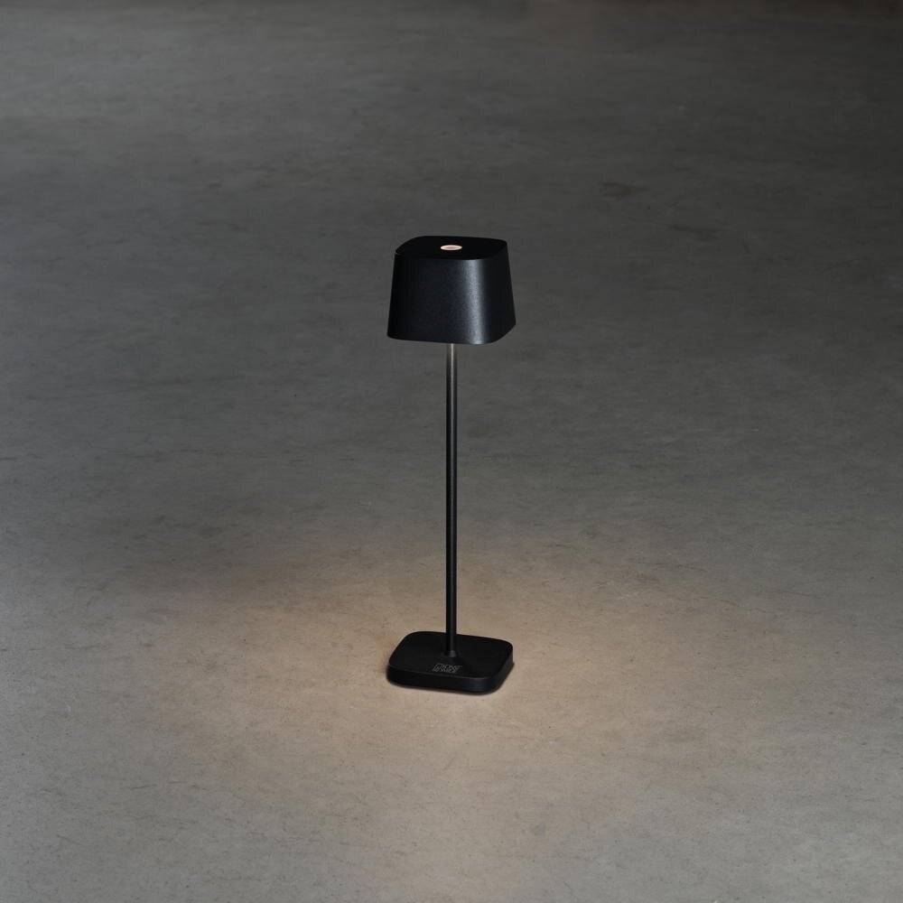 LED Akku Tischleuchte Capri in Schwarz 2,2W 100lm IP54