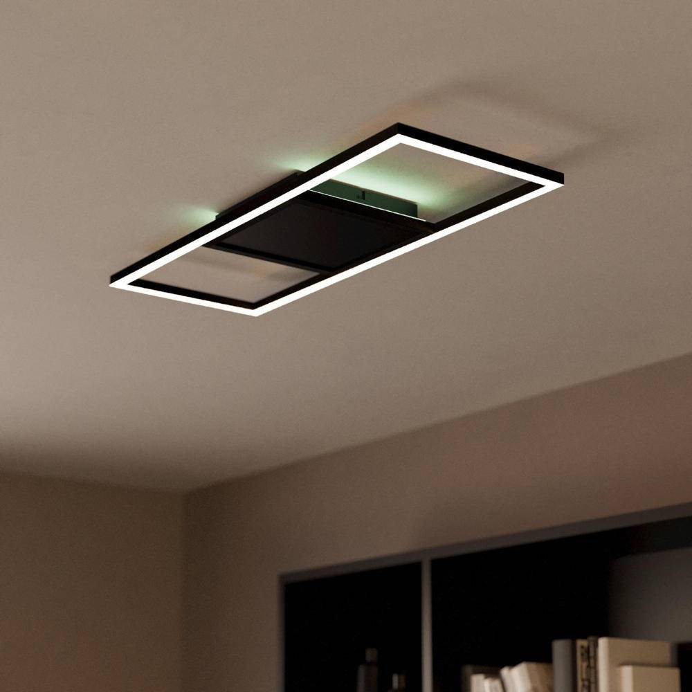 Eglo Connect Zigbee LED Deckenleuchte Calagrano-Z RGBW II in Schwarz und Weiß 21W 2600lm