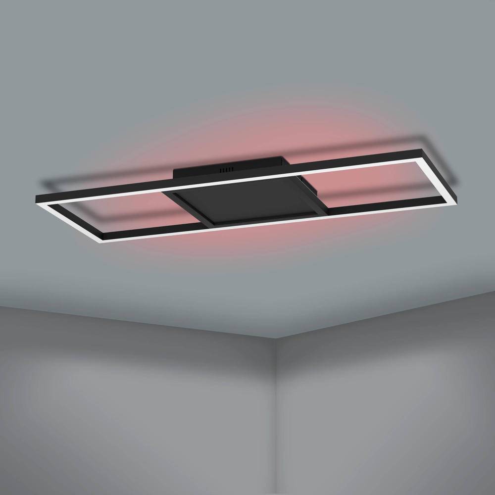 Eglo Connect Zigbee LED Deckenleuchte Calagrano-Z RGBW II in Schwarz und Weiß 21W 2600lm