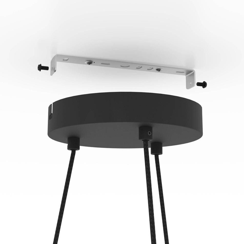 Pendelleuchte Edale in Braun und Schwarz-matt E27 6-flammig