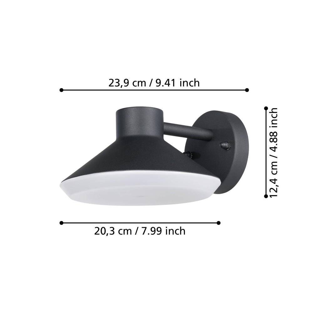 LED Wandleuchte Ninnarella in Schwarz und Weiß 4,6W 400lm GU10 IP44