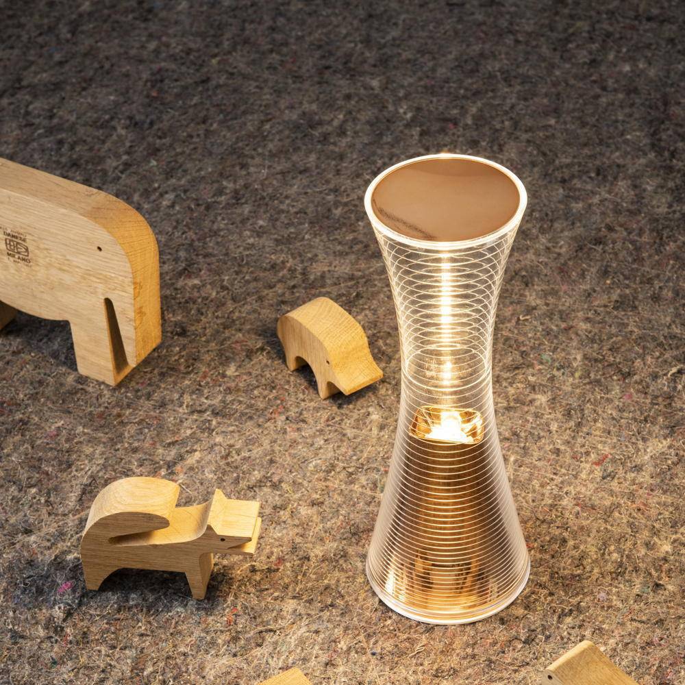 Artemide LED-Akku-Leuchte Come Together, Messing