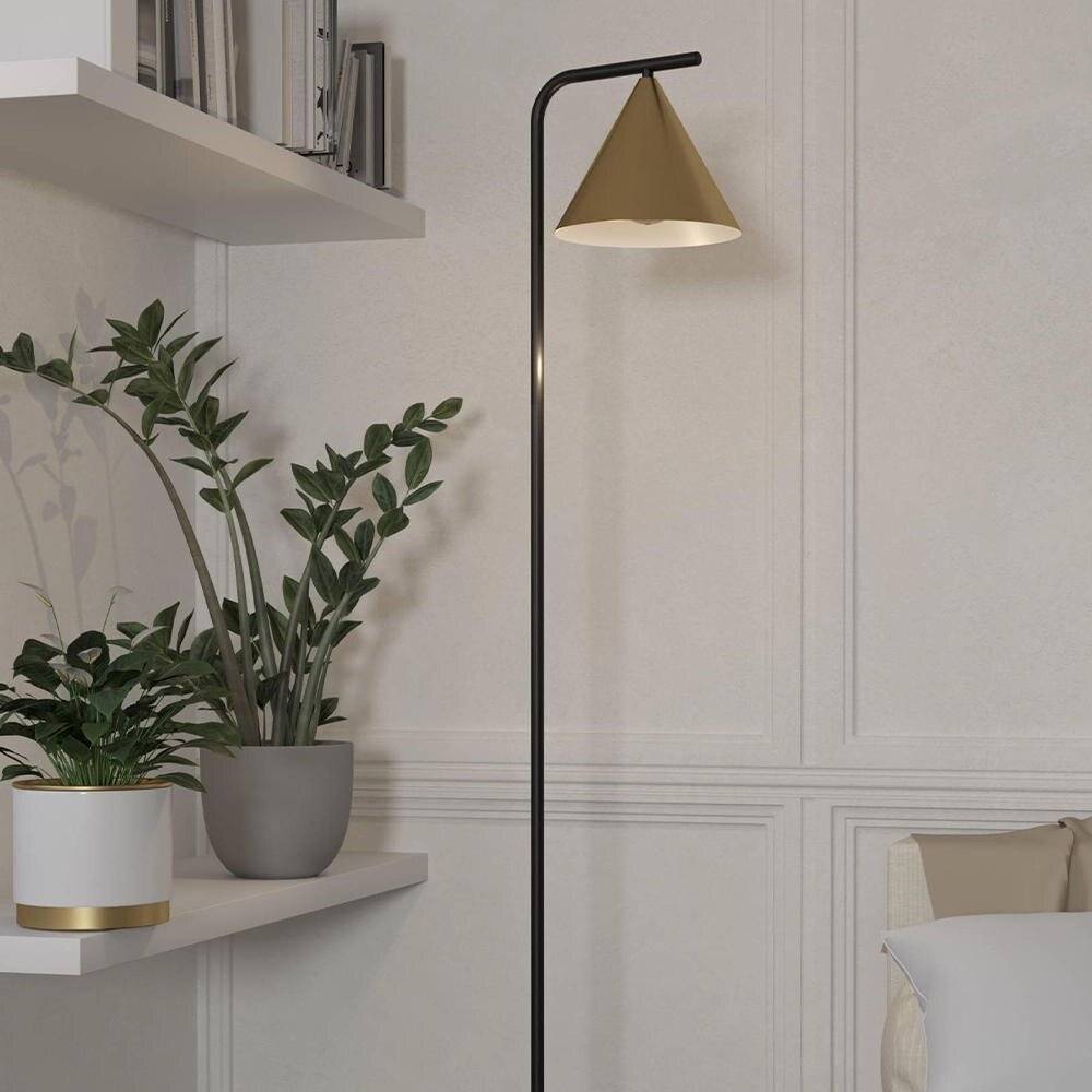 Stehleuchte Narices in Gold und Schwarz E27