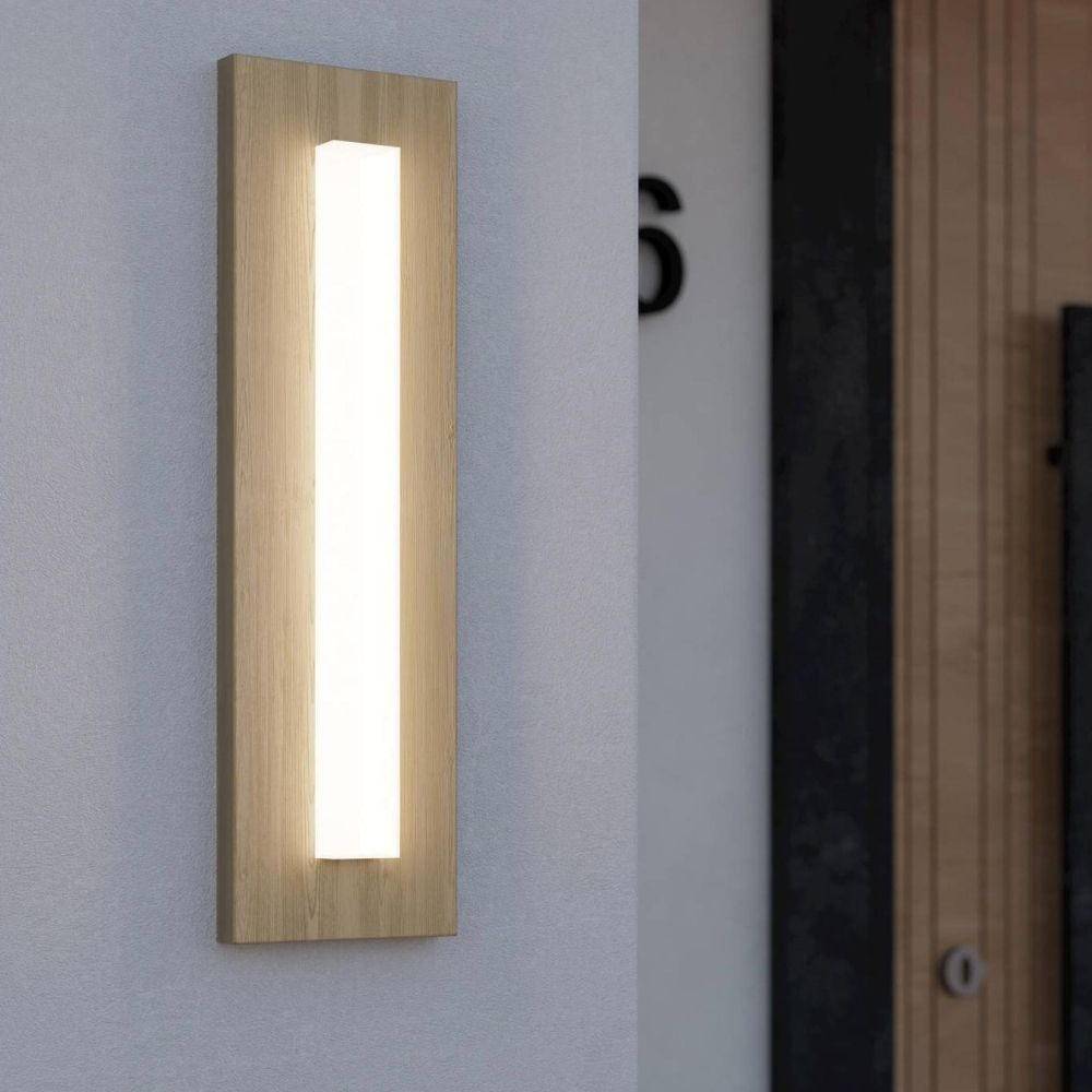 LED Wandleuchte Bitetto in Natur-dunkel 7W 770lm IP44