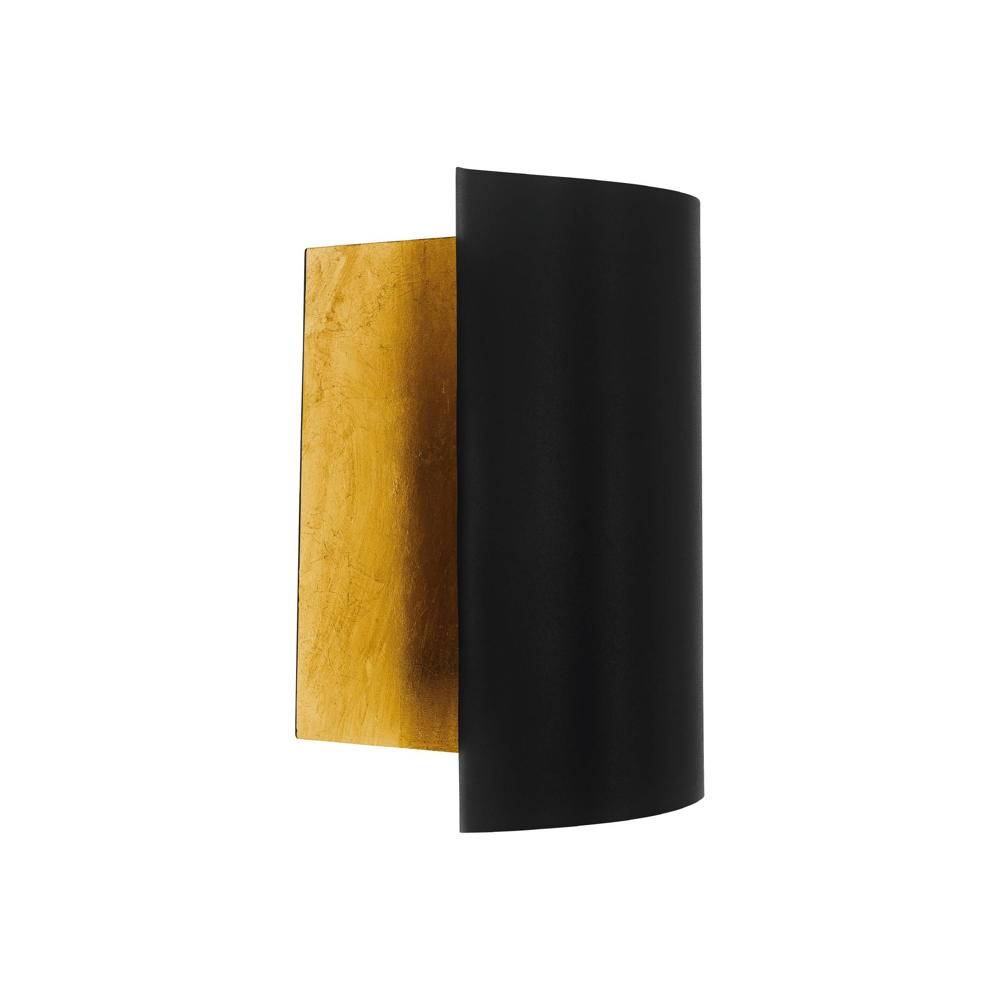 Wandleuchte Falicetto in Schwarz und Gold E27