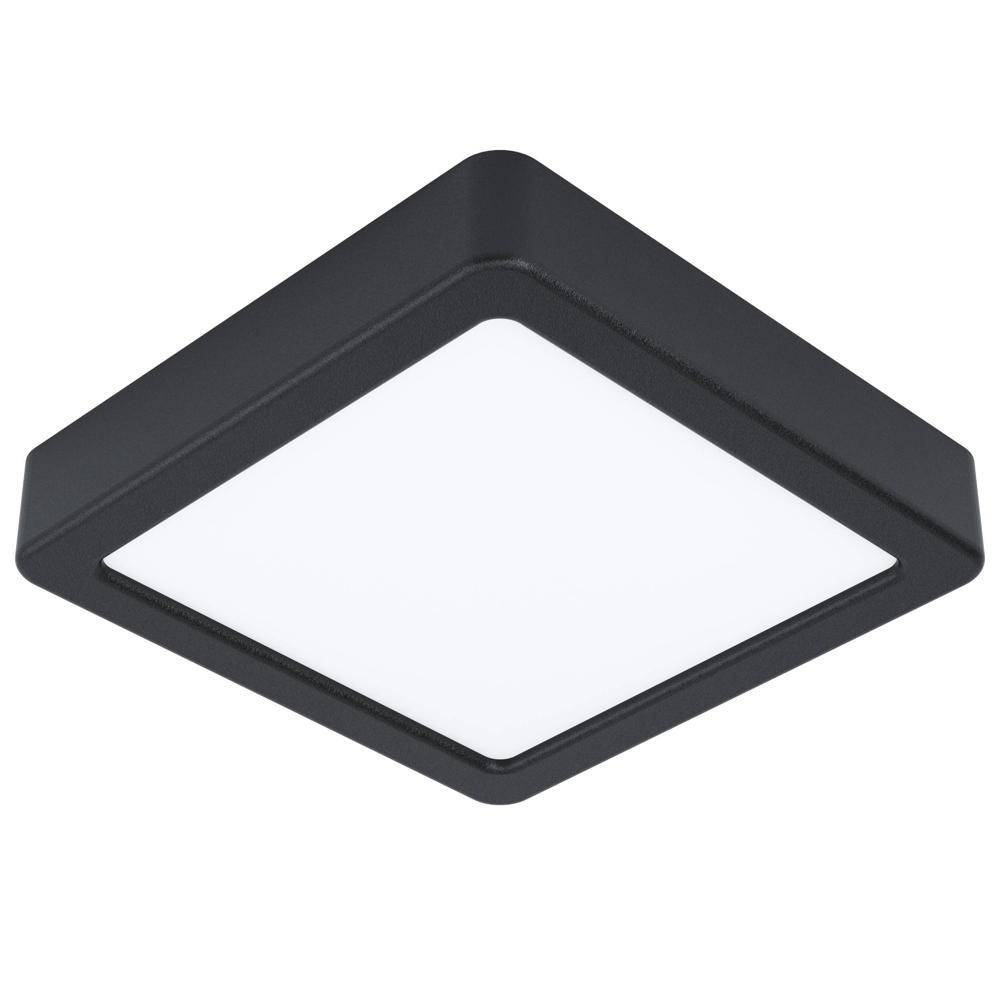 LED Deckenleuchte Fueva 5 in Schwarz 11W 1350lm 4000K 160x160mm