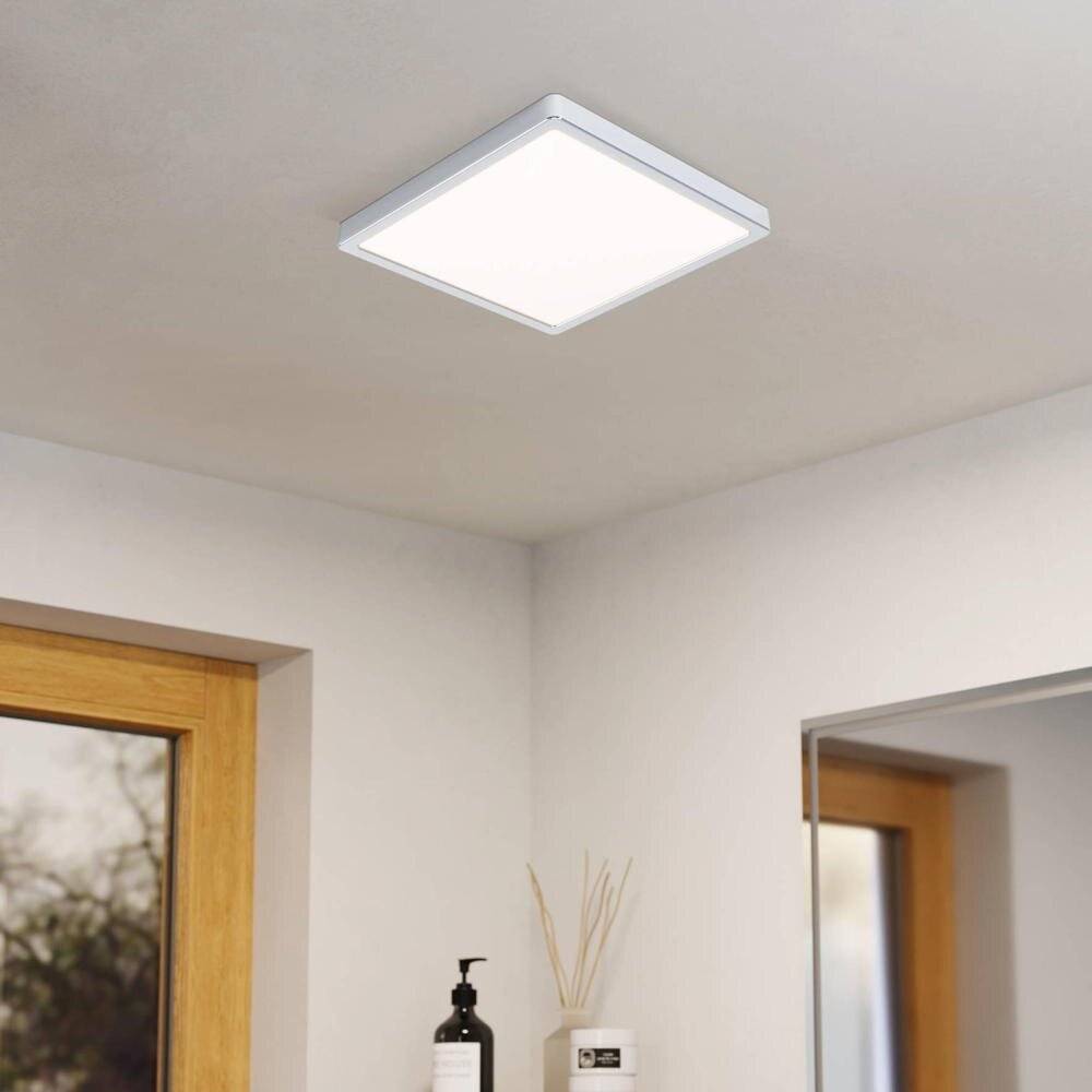 LED Deckenleuchte Fueva 5 in Chrom 20,5W 2400lm 3000K 285x285mmIP44