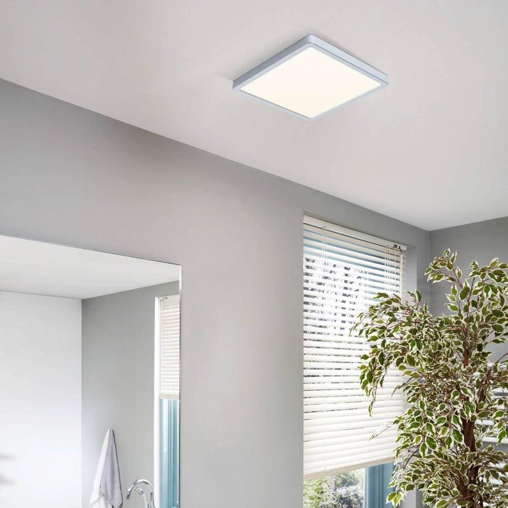 LED Deckenleuchte Fueva 5 in Chrom 20,5W 2400lm 3000K 285x285mmIP44