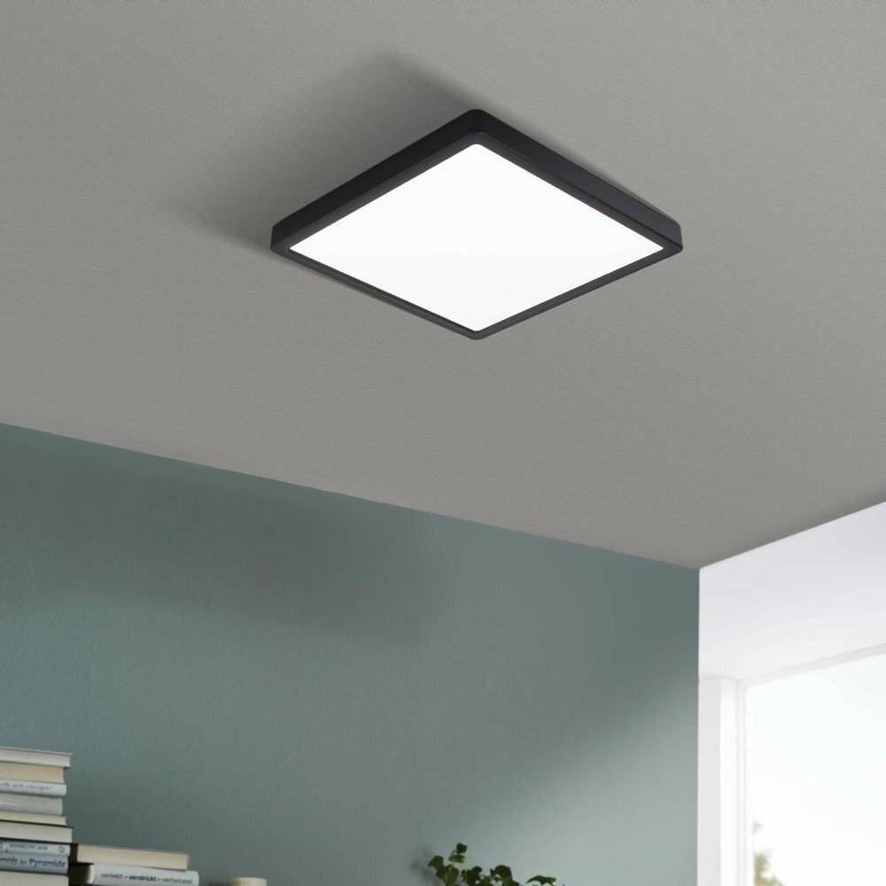 LED Deckenleuchte Fueva 5 in Schwarz 20,5W 2400lm 3000K 285x285mm