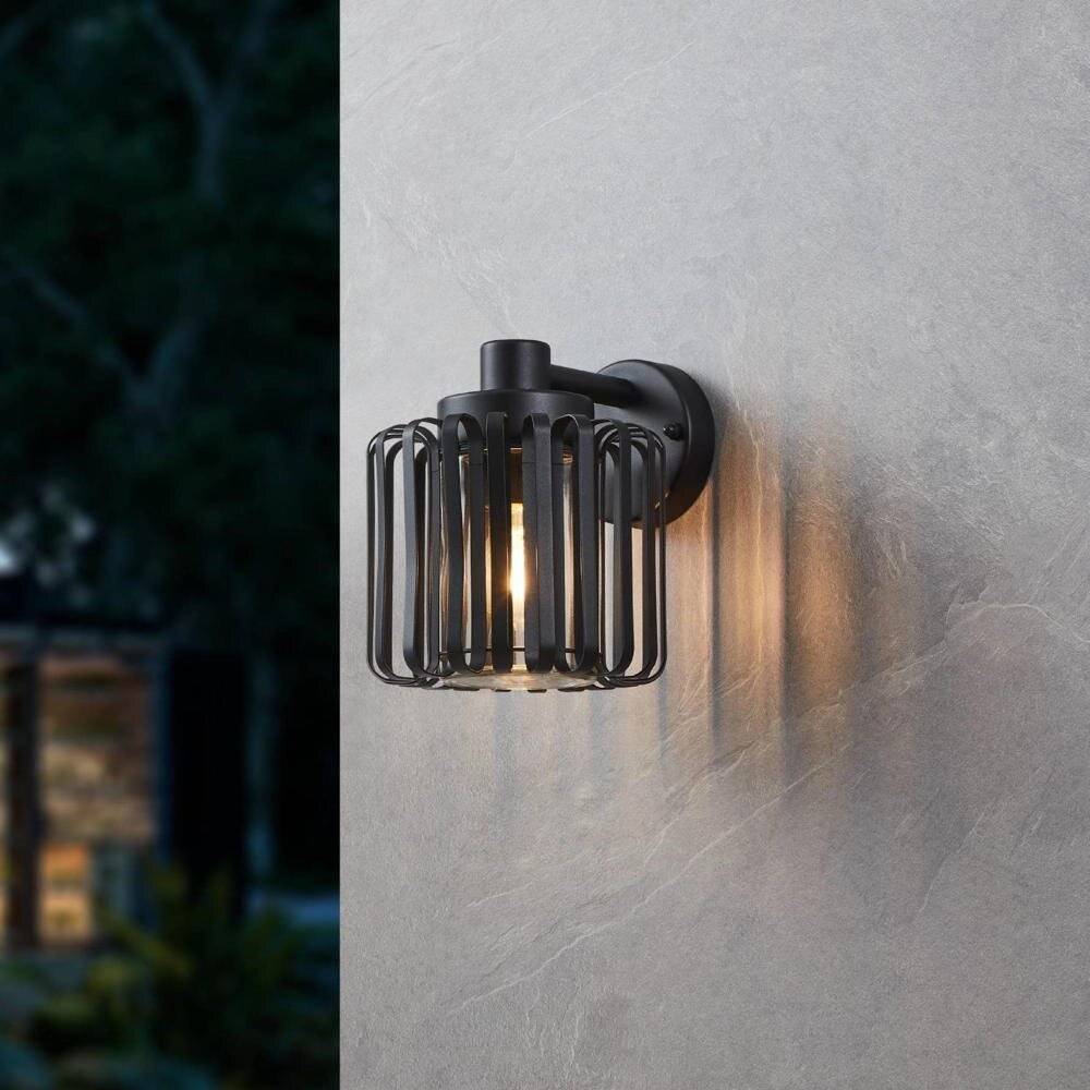 Wandleuchte Selinus in Schwarz E27 IP65
