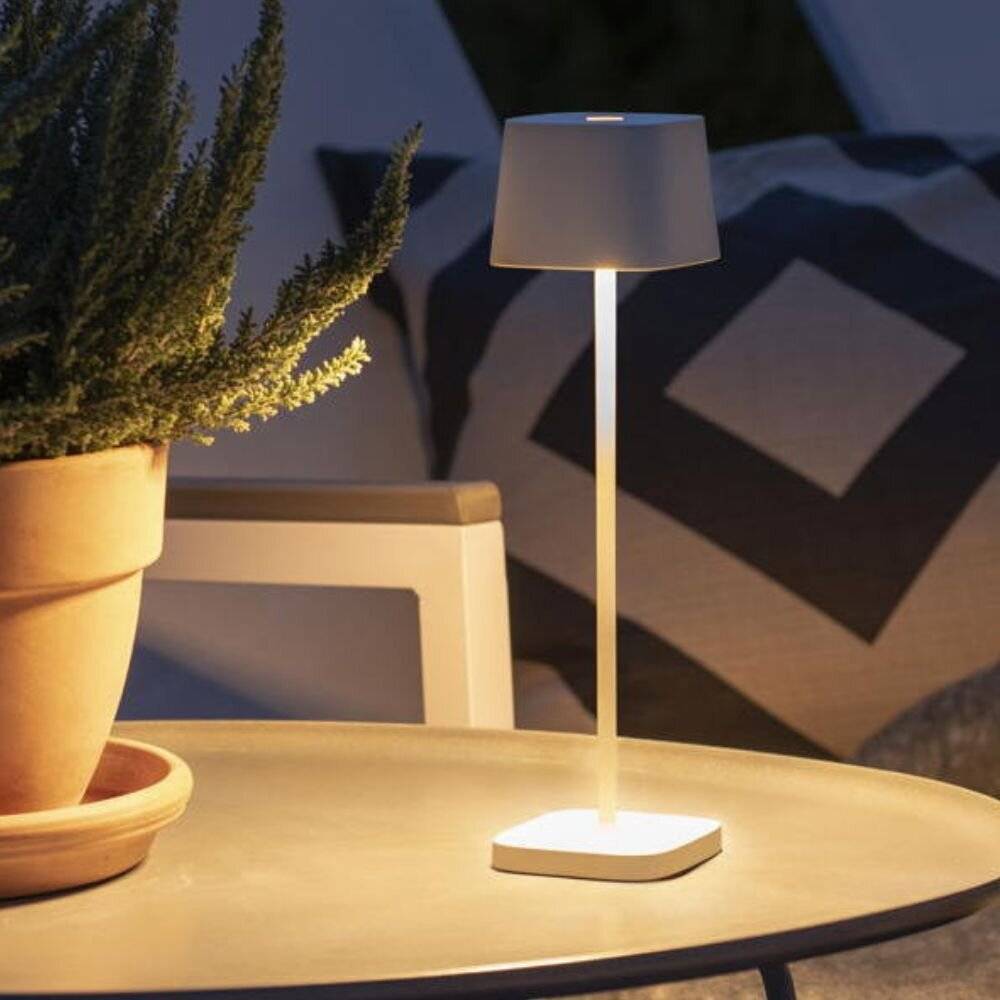 LED Akku Tischleuchte Capri in Weiß 2,2W 100lm IP54