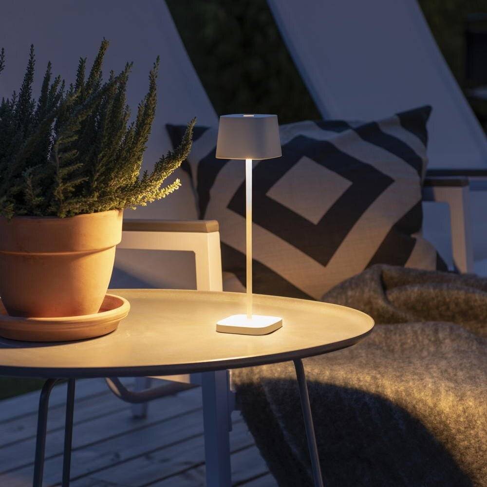 LED Akku Tischleuchte Capri in Weiß 2,2W 100lm IP54
