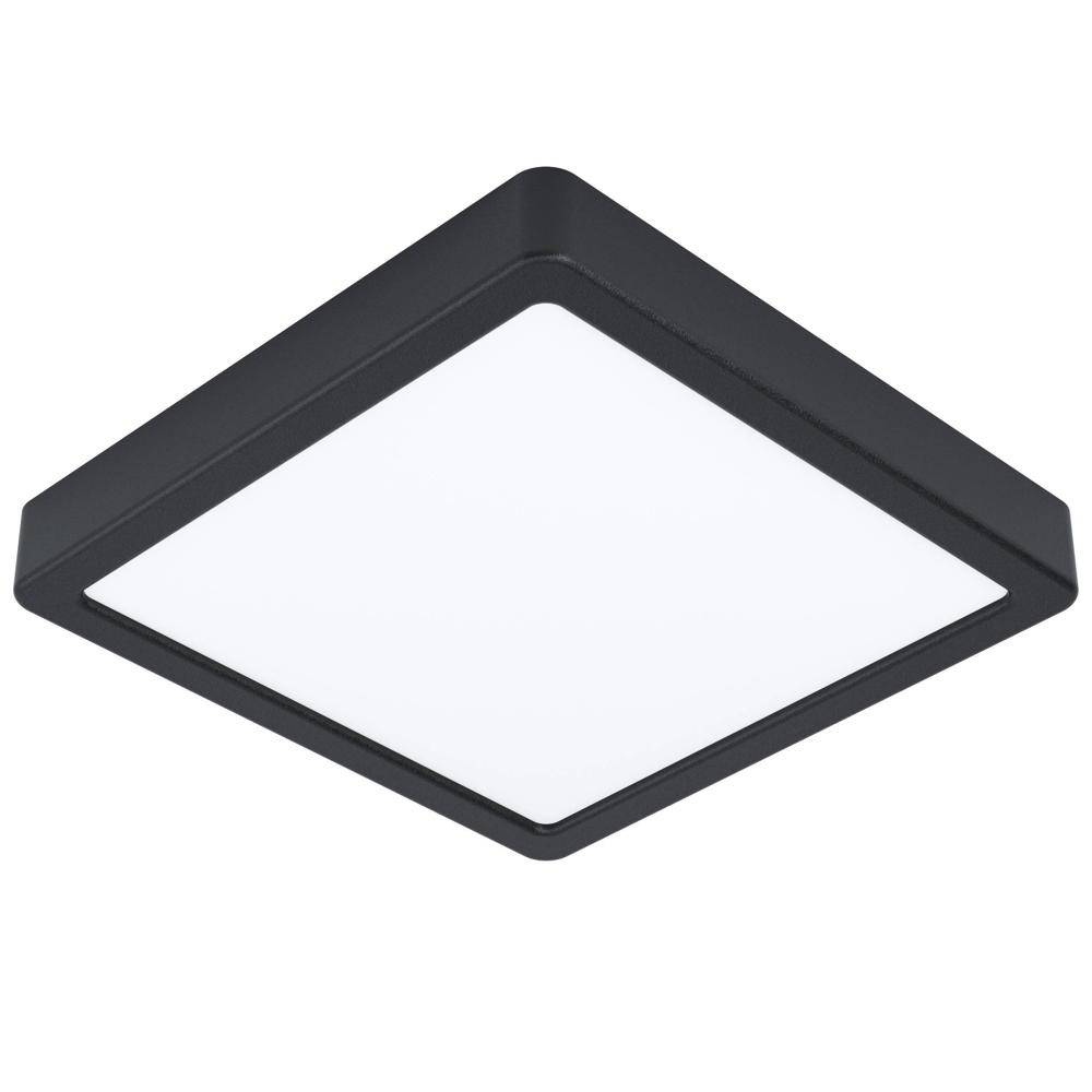 LED Deckenleuchte Fueva 5 in Schwarz 17W 2000lm 3000K 210x210mm