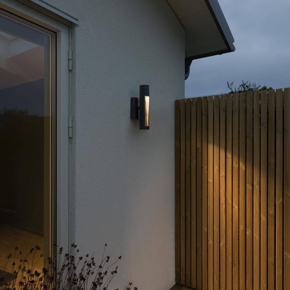 LED Wandleuchte Udine in Schwarz 12W 800lm IP44