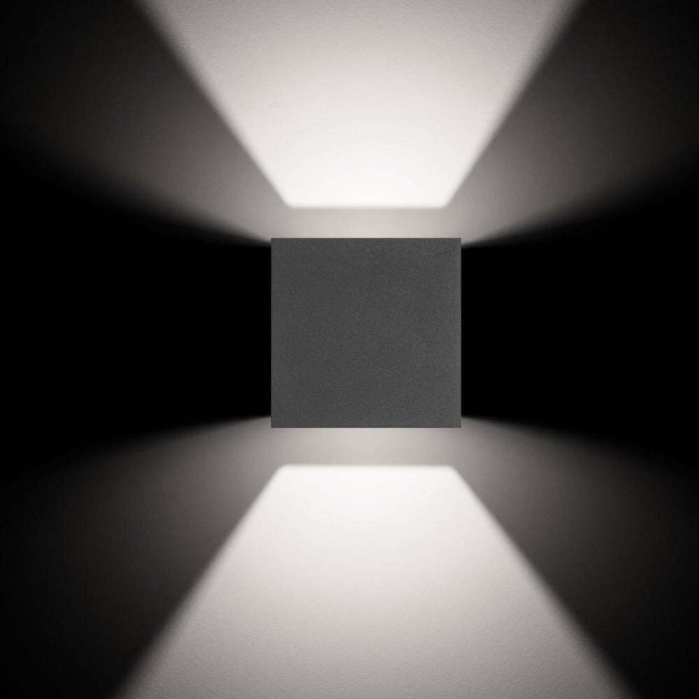 LED Wandleuchte in Graphit 6W 980lm IP54