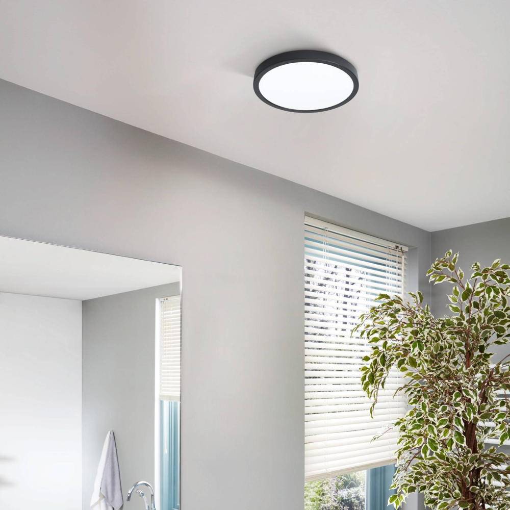 LED Deckenleuchte Fueva 5 in Schwarz 20,5W 2400lm 3000K 285mmIP44