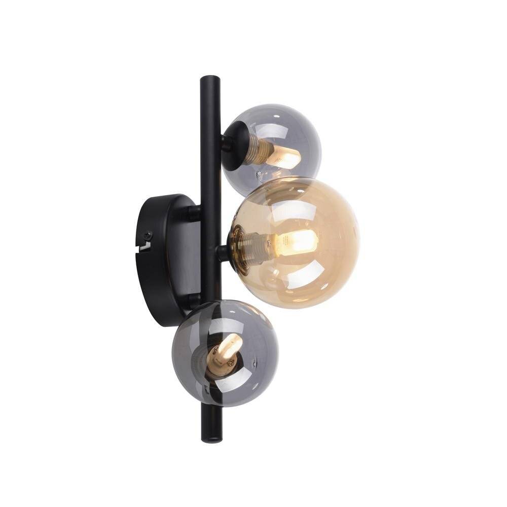 LED Wandleuchte Popsicle in Schwarz-transparent und Gold 3x 3W 900lm G9 3-flammig