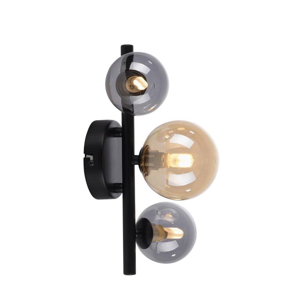 LED Wandleuchte Popsicle in Schwarz-transparent und Gold 3x 3W 900lm G9 3-flammig