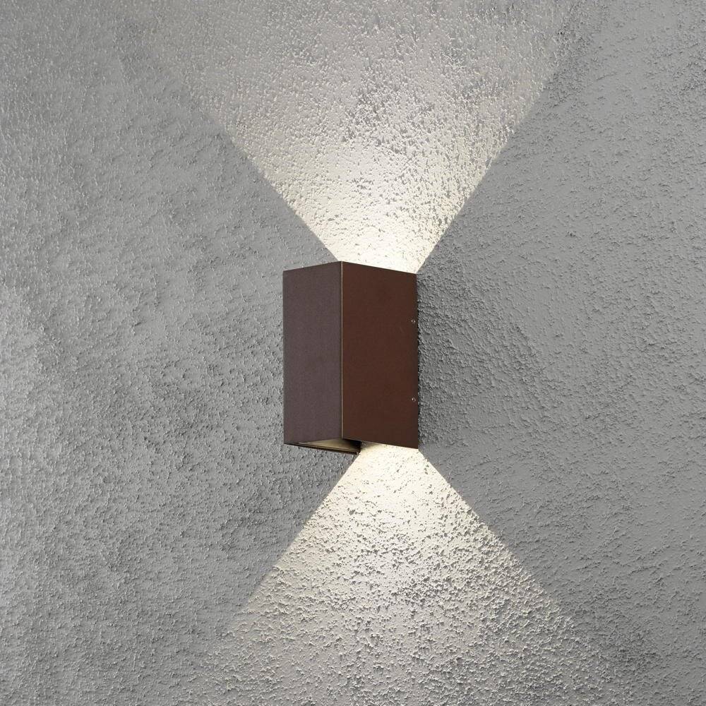 LED Wandleuchte Cremona in Rostfarbig 2x 3W 600lm IP54