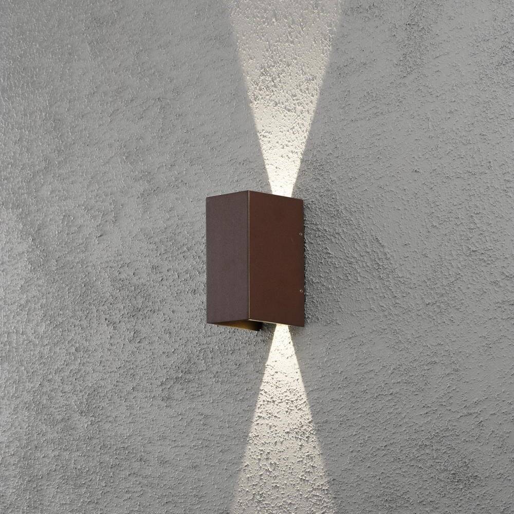 LED Wandleuchte Cremona in Rostfarbig 2x 3W 600lm IP54