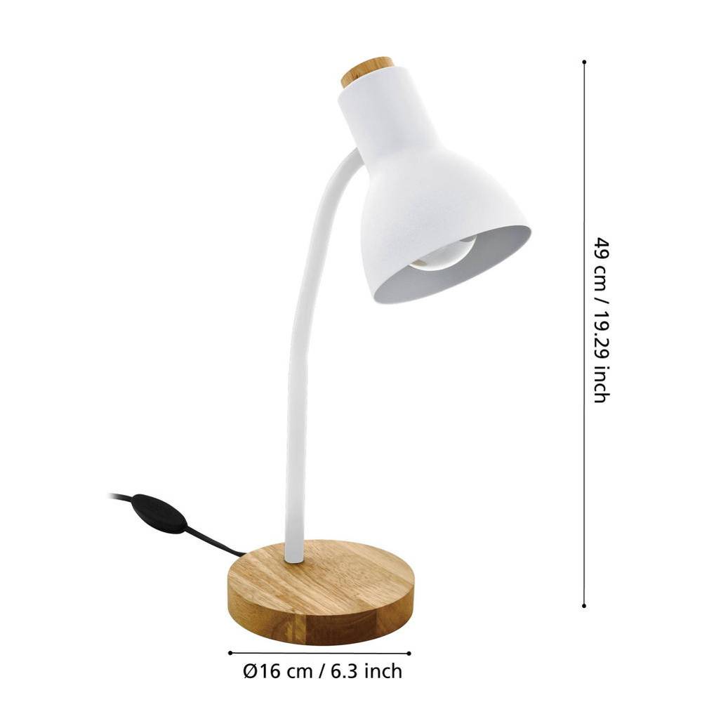 Eglo Leuchten EGLO Veradal, Weiß, Holz, Kunststoff, Stahl, Holz, IP20, II, E27, 1 Glühbirne(n)