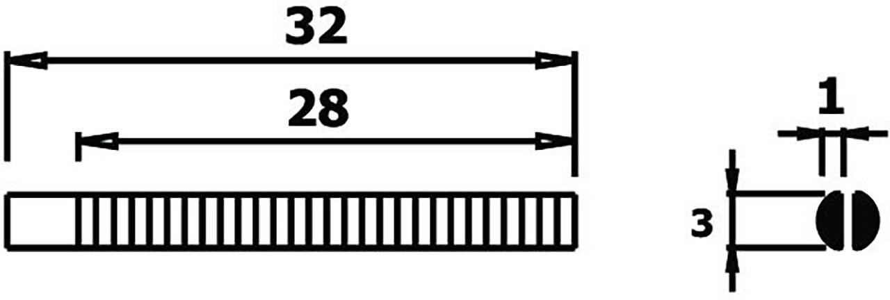 Flachzange mit gezahnten und abgerundeten Backen