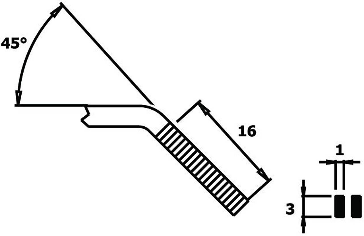 Abgewinkelte Flachzange