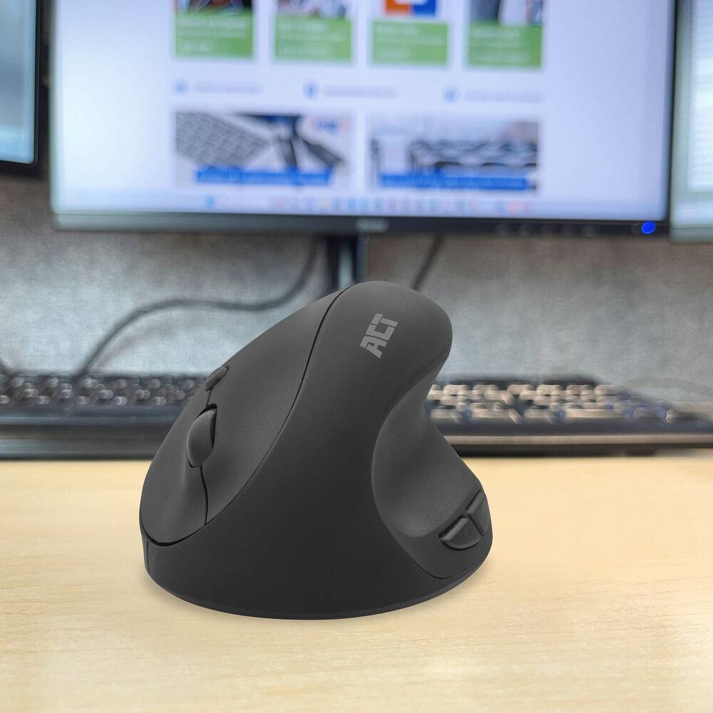 ACT AC5101 Wireless Ergonomic Mouse | 1600 DPI | Vertikal | 6 Tasten | Schwarz