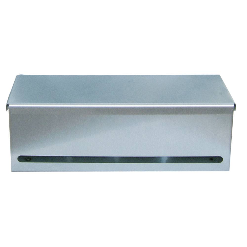 Spender für Schürzen und Müllbeutel auf Rolle, Edelstahl, silber, B: 13cm, L: 42cm, H: 14cm