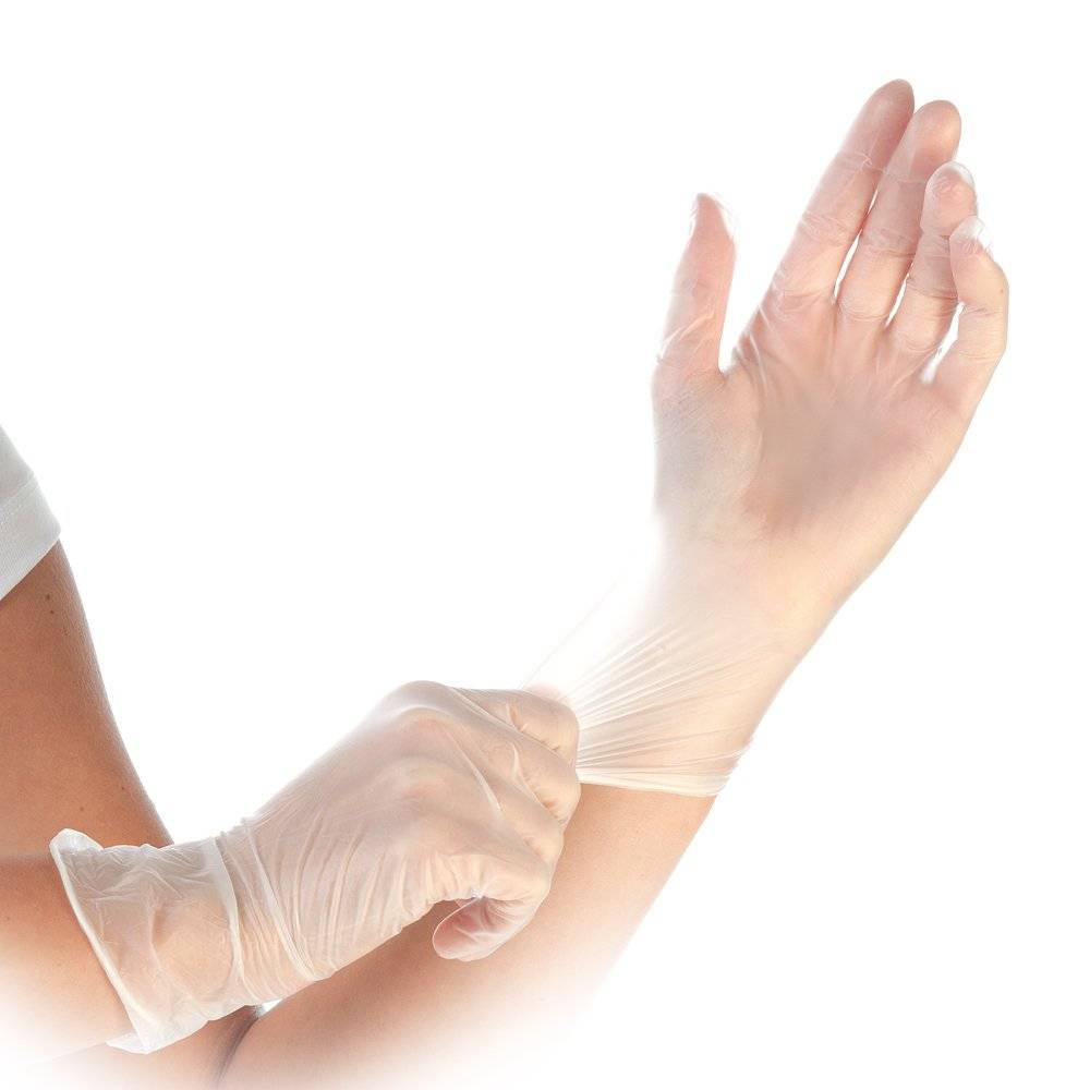 Vinylhandschuhe Ideal Fit, puderfrei, 7/S, transparent, L: 24cm