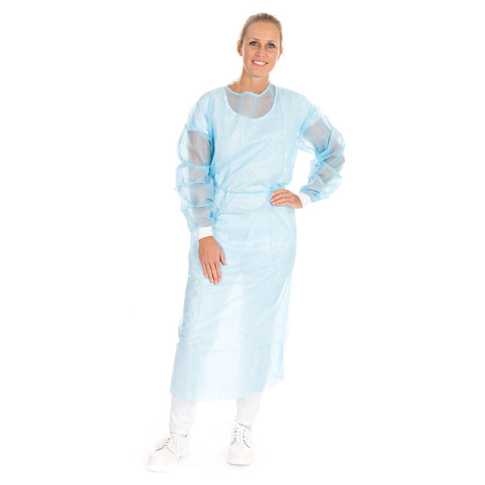 Schutzkittel Ultra Protect, PP, PE voll-laminiert, XL, blau, L: 150cm, U: 152cm