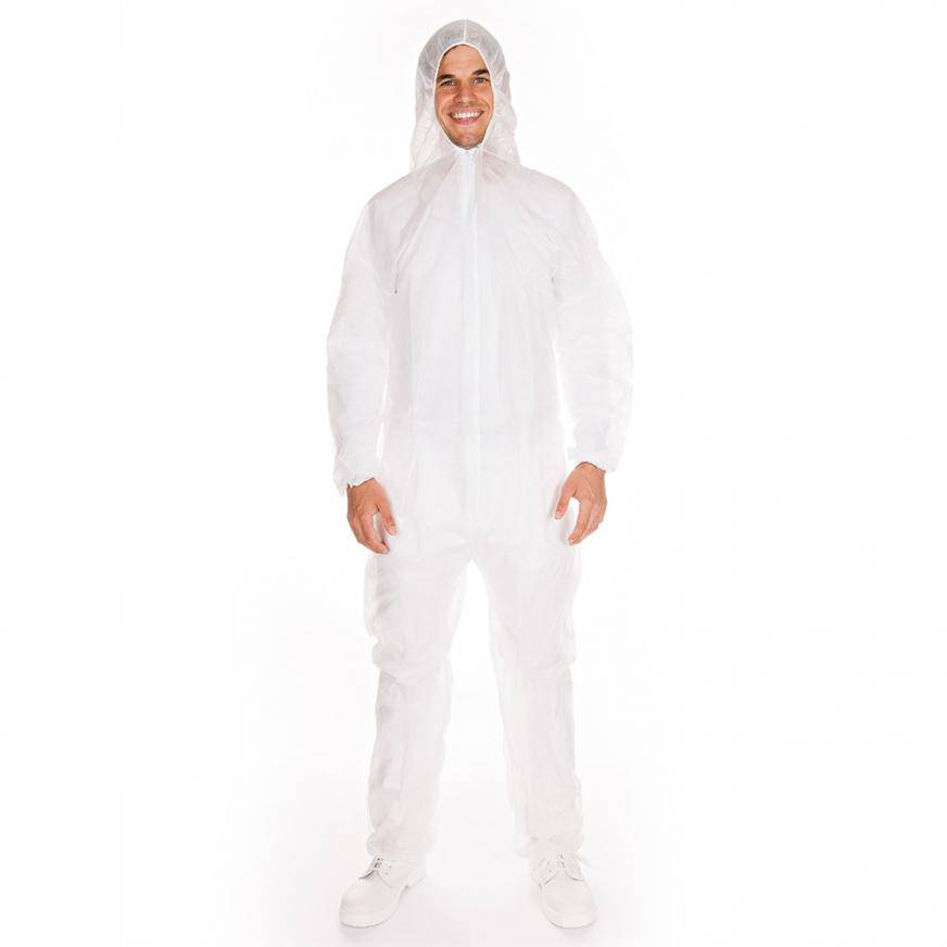 Overalls mit Kapuze, PP, XXL, weiß