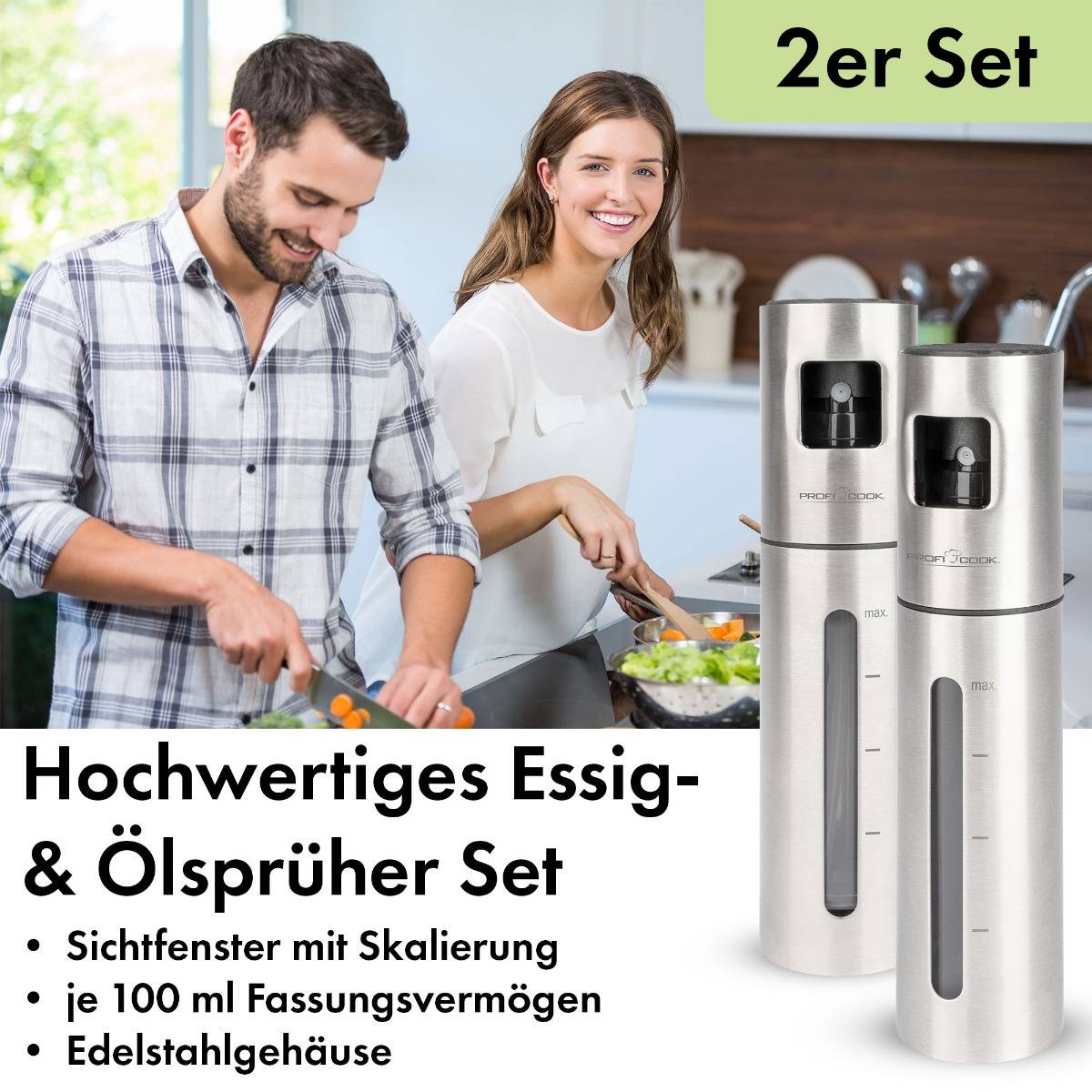 PROFI COOK Essig- & Ölsprüher PC-EOS 1270, Edelstahl