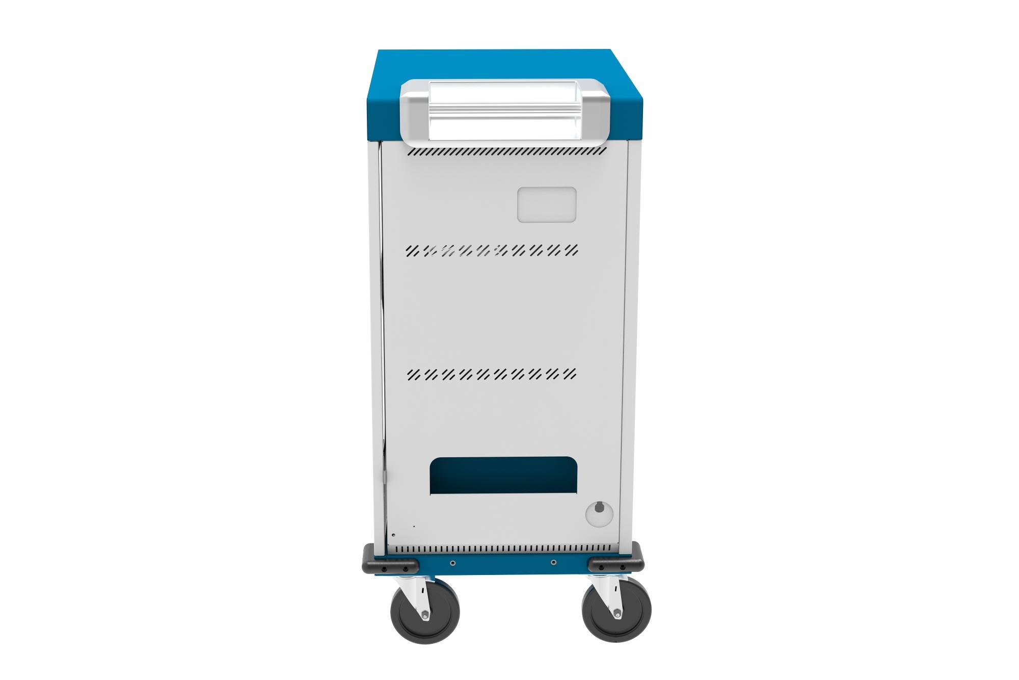Good Connections® Ladewagen für 32 Geräte, USB-C™, 18W pro Port, PD 3.0, QC 3.0, weiß/blau