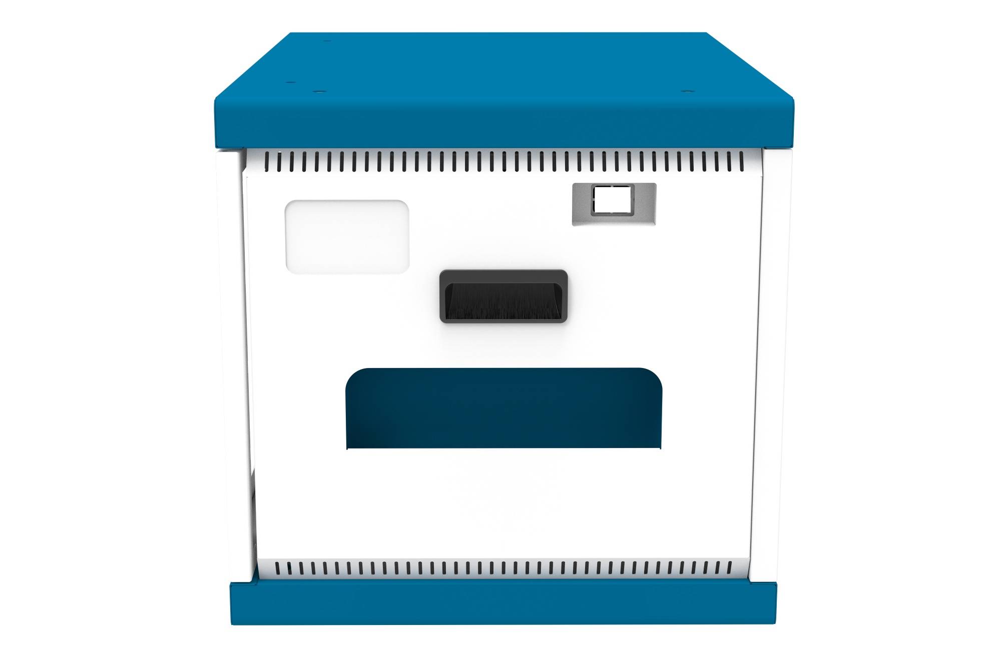 Good Connections® Ladeschrank/-wagen für 16 Geräte, USB-C™, 65W pro Port, PD 3.0, QC 3.0, weiß/blau