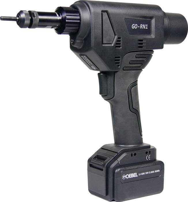 Akkublindnietmutternsetzgerät GO-RN1 16-tlg.18.000N im Ku.-Koffer