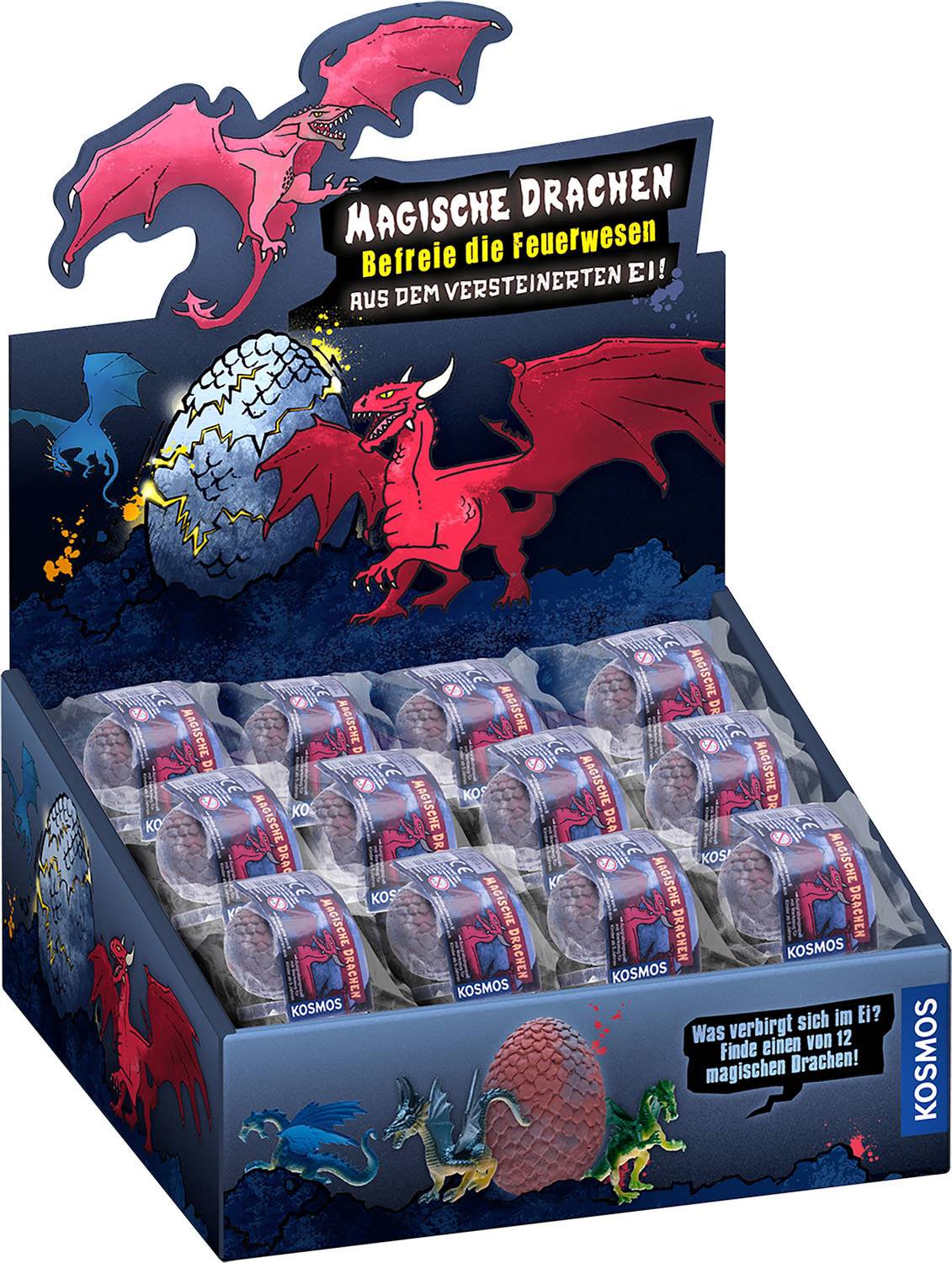 Ausgrabung Display Magische Drachen 24 Expl zum Spielen und Sammeln