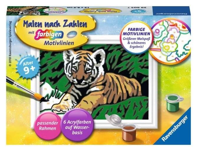 Malen nach Zahlen Classic Serie F Süßer Tiger ab 9 Jahre