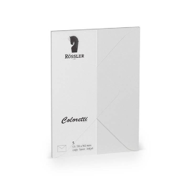 Briefumschlag Coloretti C6 5Er Pack hellgrau