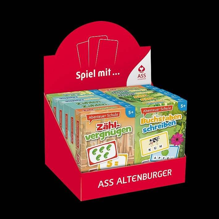 Spiel Abenteuer Schule sortiert im Display ab 5 Jahre