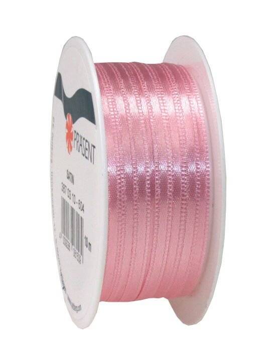 Geschenkband Satin Hellrosa Breite 3mm Länge 10m