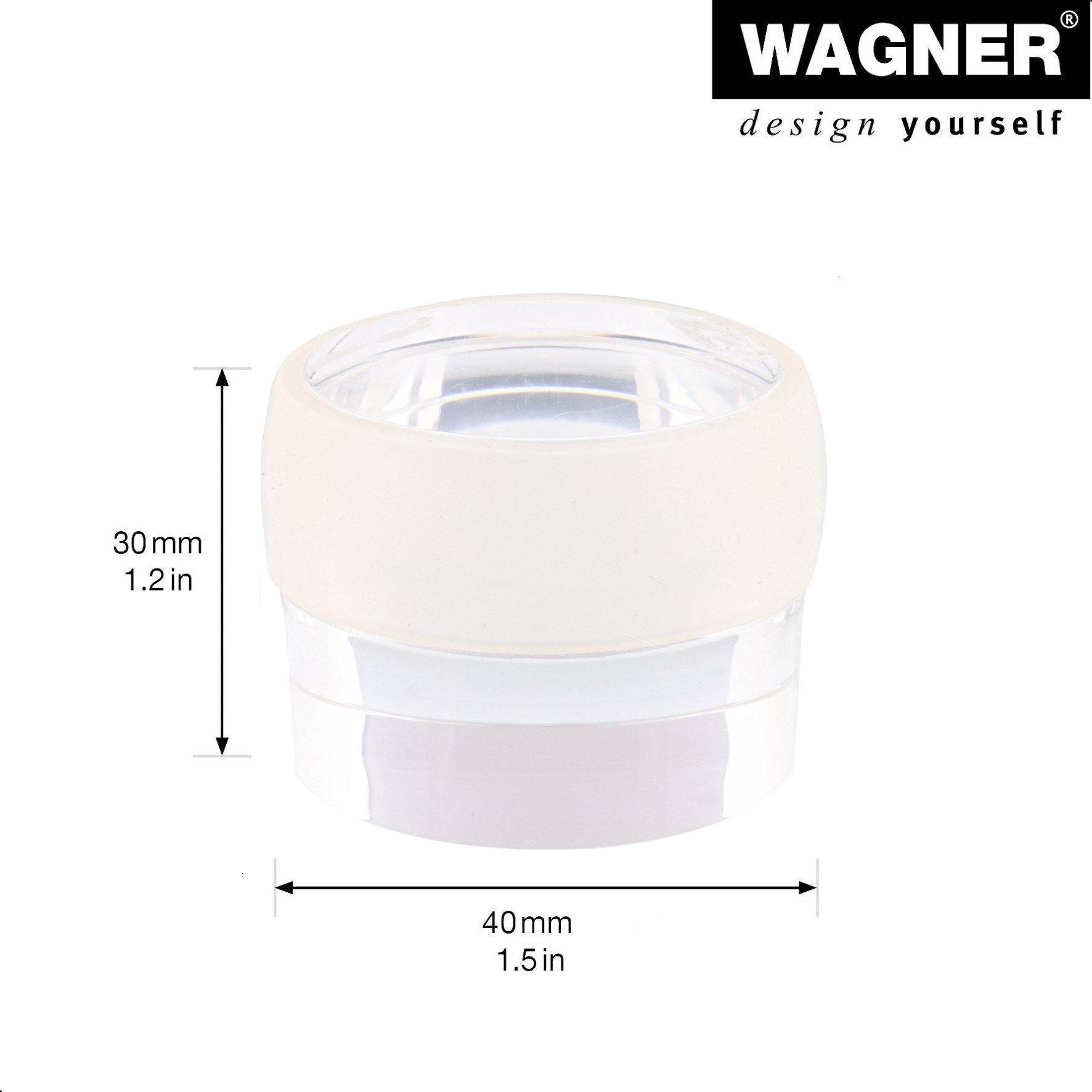 WAGNER Bodentürstopper CLEAR - Ø 40 x 30 mm, hochwertiger Kunststoff, transparent, selbstklebend, entfernbar - 15522211