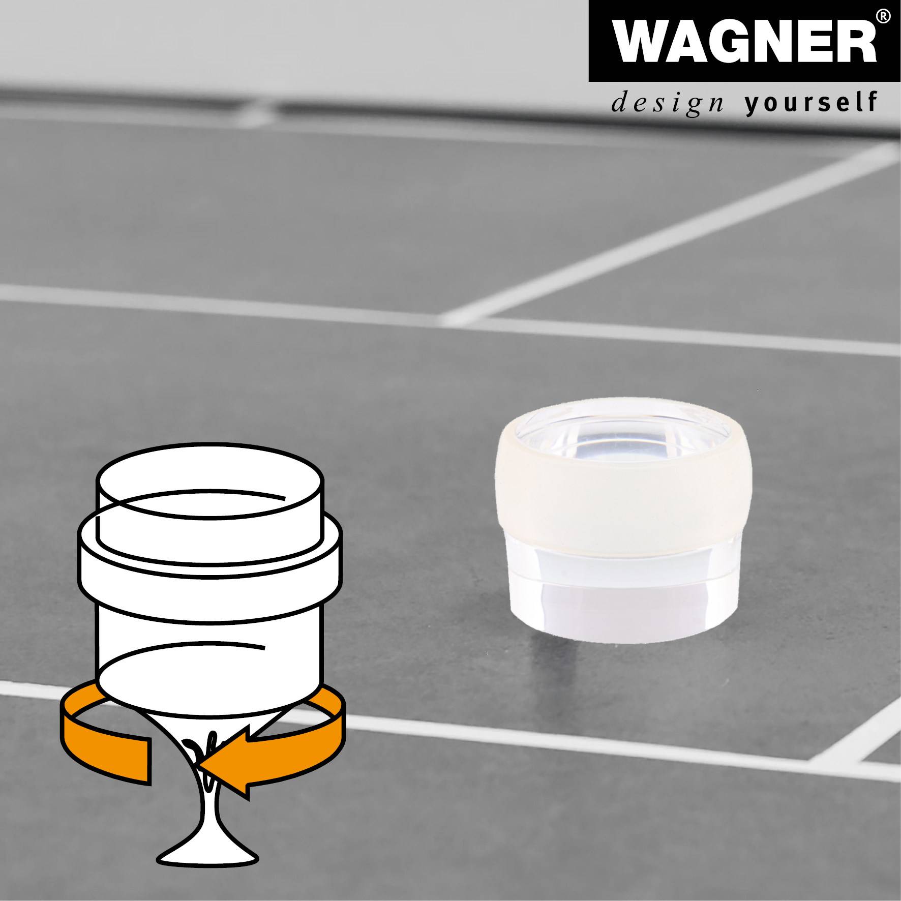 WAGNER Bodentürstopper CLEAR - Ø 40 x 30 mm, hochwertiger Kunststoff, transparent, selbstklebend, entfernbar - 15522211