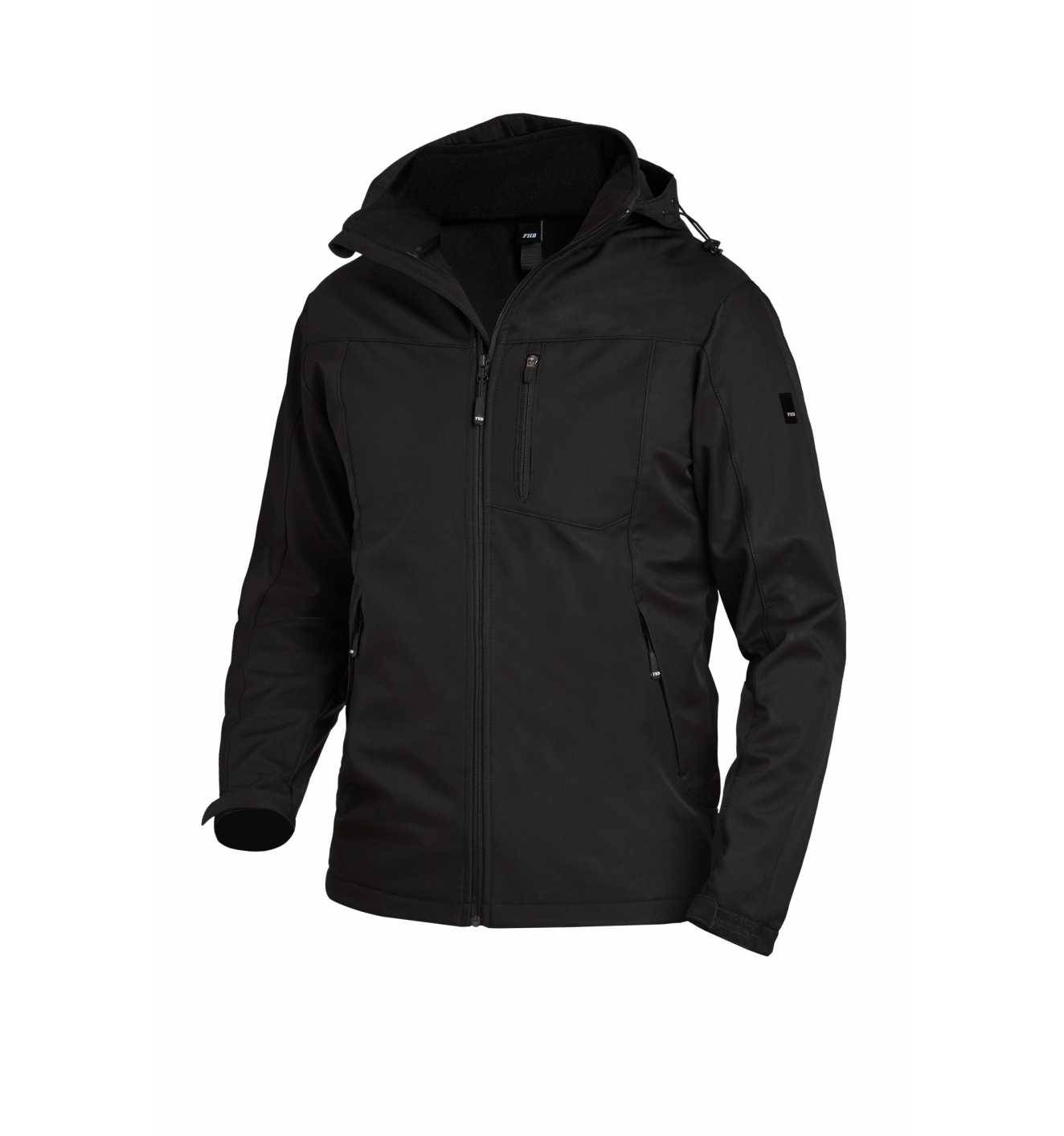 FHB JANNIK Softshelljacke, schwarz-RV schwarz, Gr. 2XL