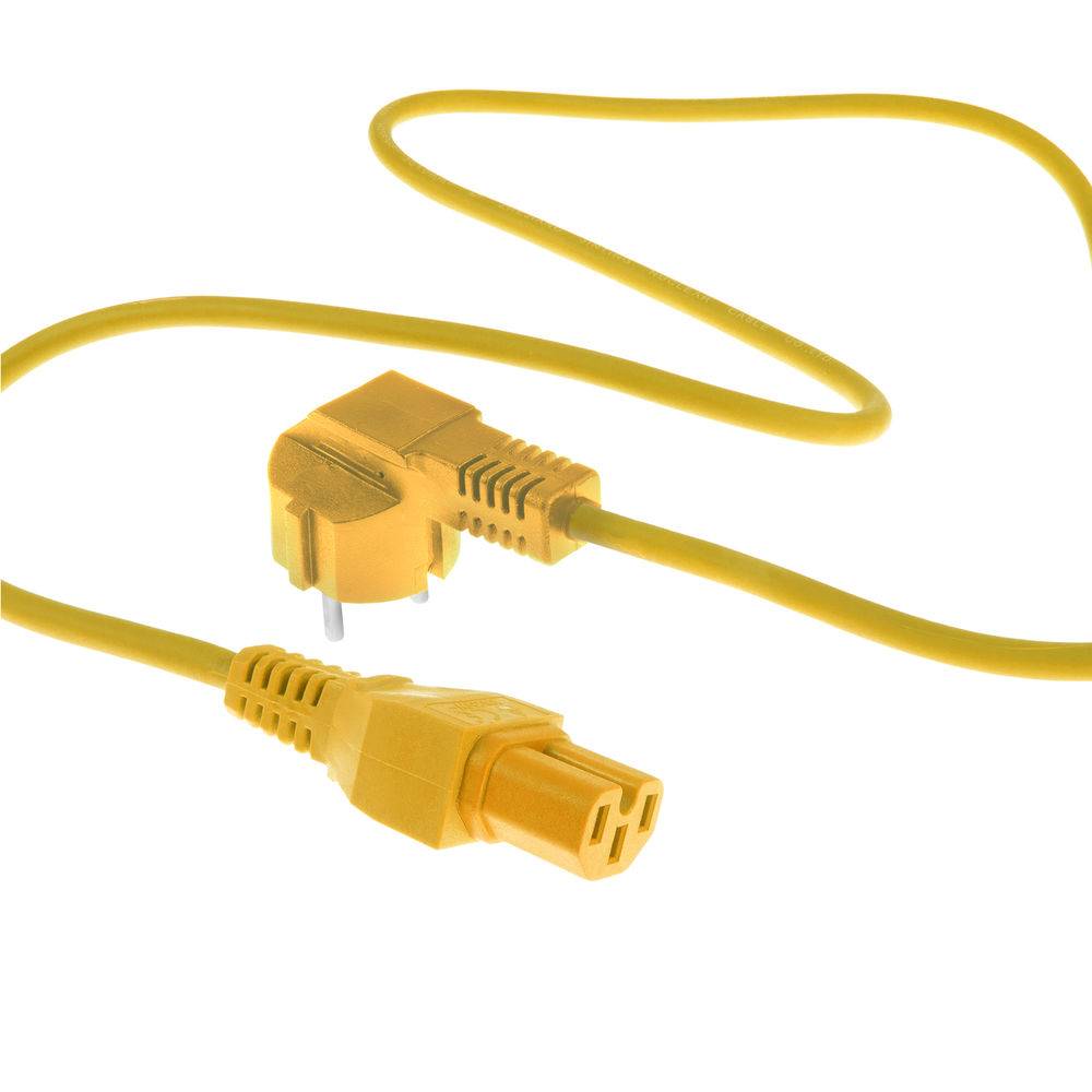 ACT AK5297 Stromkabel Gelb 1,5 m CEE7/7 C15-Koppler (AK5297)