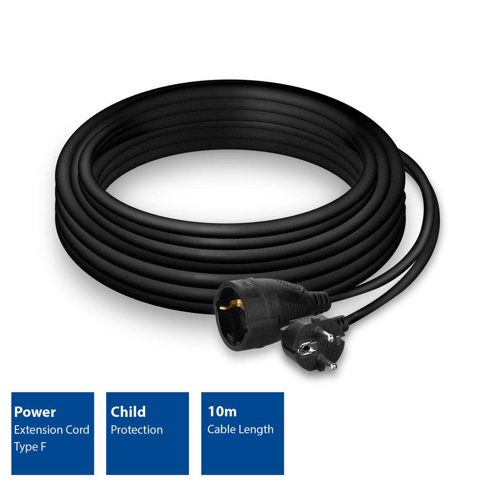ACT AC2470 Stromkabel Schwarz 10 m Netzstecker Typ F (AC2470)