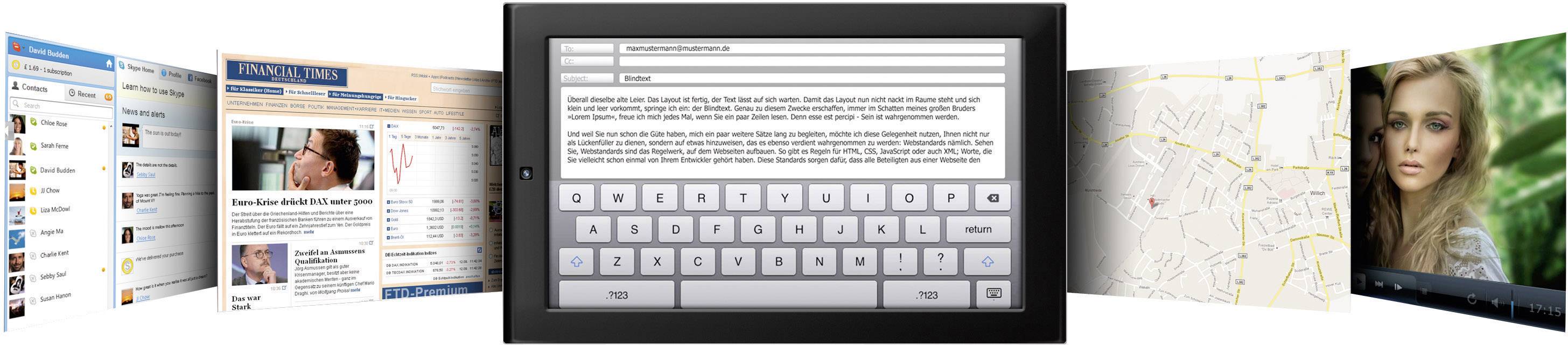 Odys Cosmo Internet Tablet 25,7 cm (10,1”) Tablet PC mit Android 4.0, HDMI-Ausgang & 3G SurfStick Ready